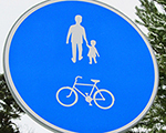 Skylten för gång- och cykelväg